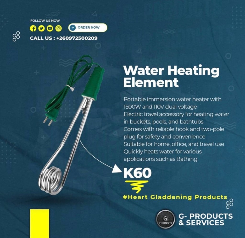 Water Heating Element 1500W — G-Products
